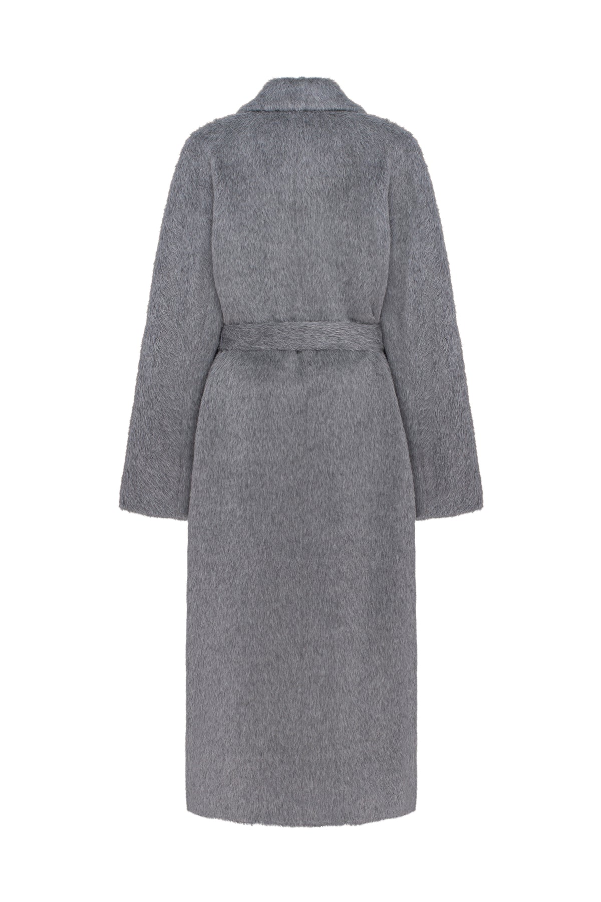 Gray coat on a white background
