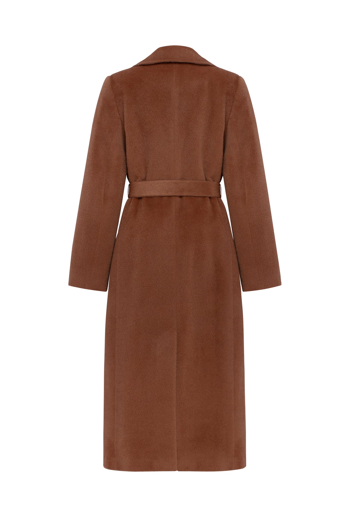 Brown coat on a white background