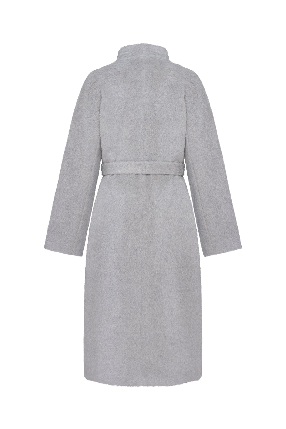 Gray coat on a white background