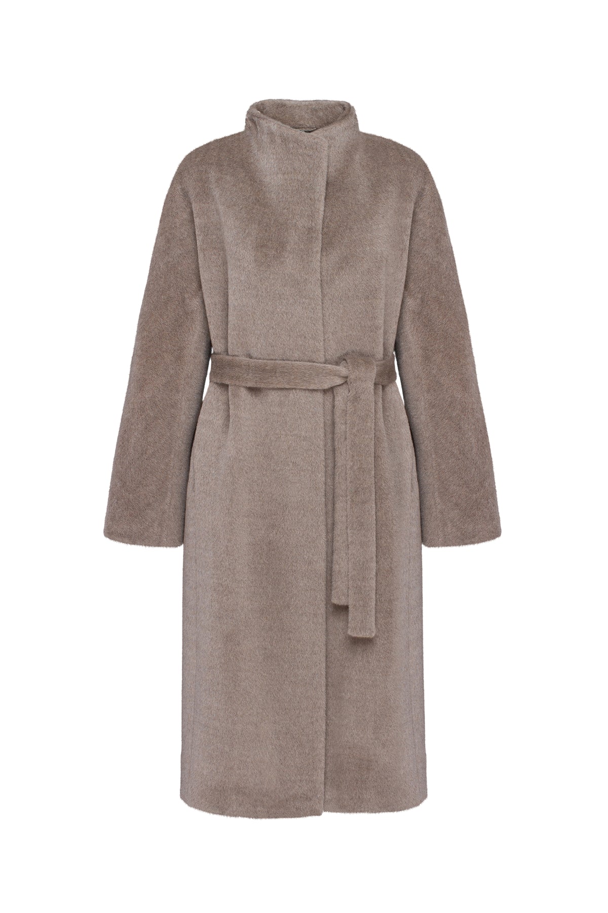 Brown robe with a belt on a white background