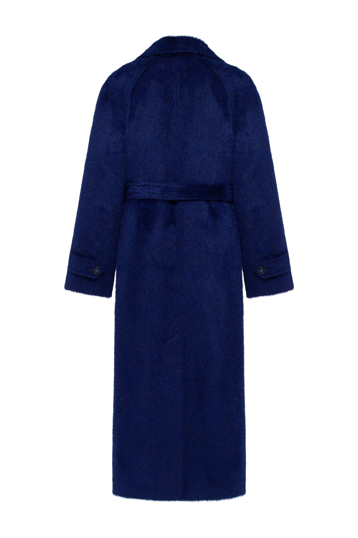 Blue coat on a white background