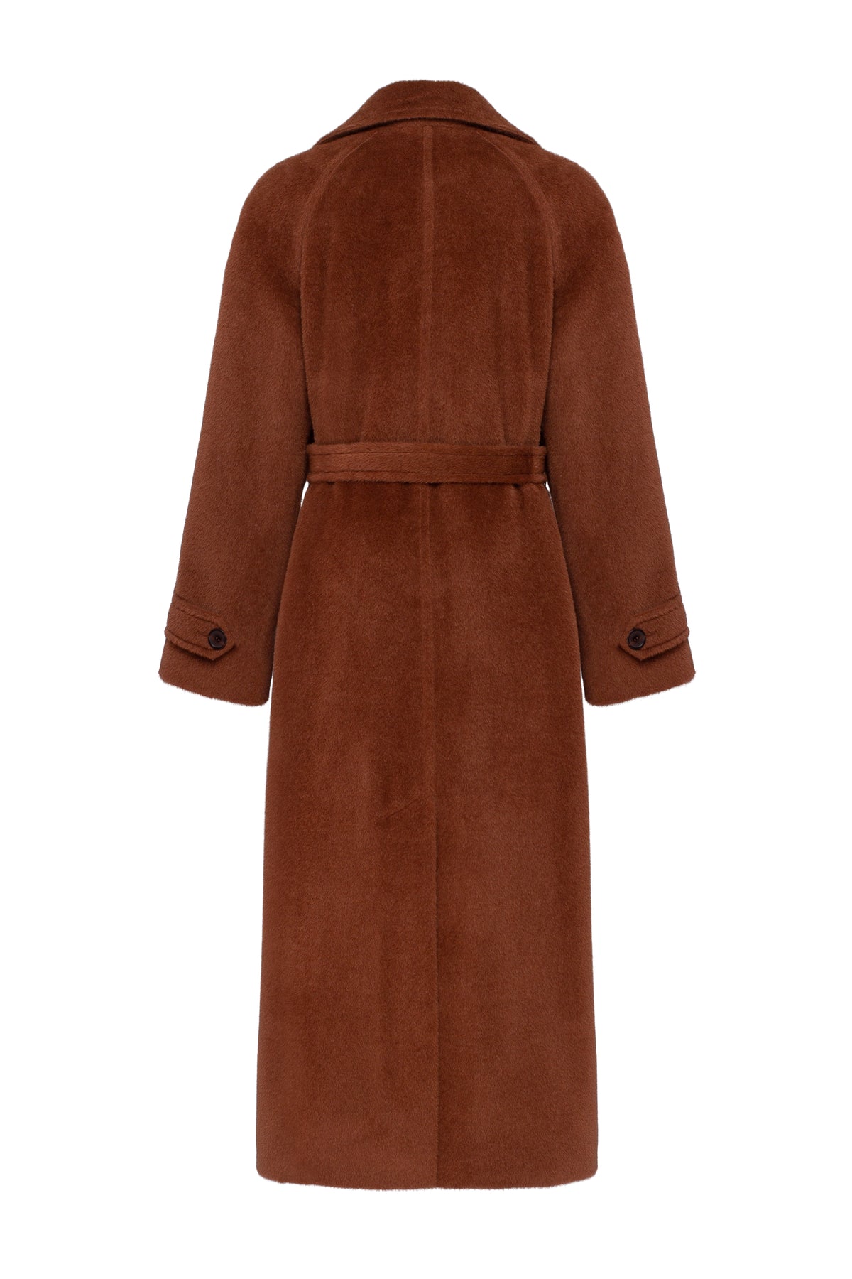 Brown coat on a white background